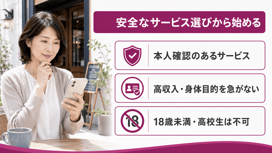 【結論】ママ活のやり方は「安全なサービス選び」から始める