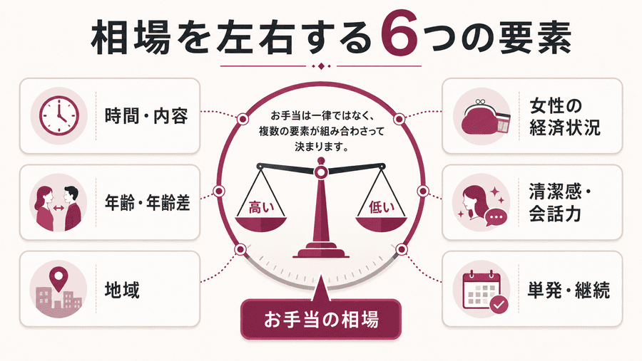 ママ活の相場を左右する要素