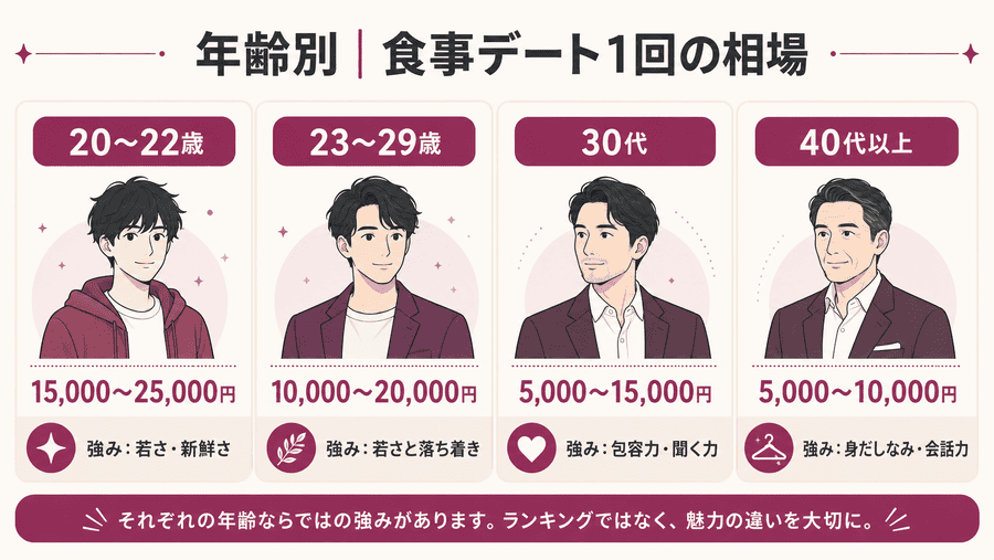 年齢別の相場と稼ぎやすさ