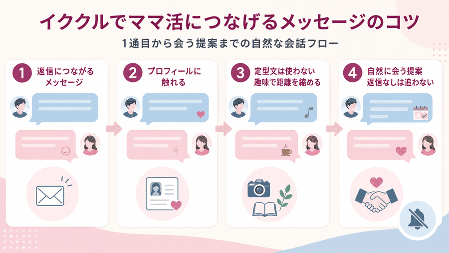 イククルでママ活につなげるメッセージのコツ
