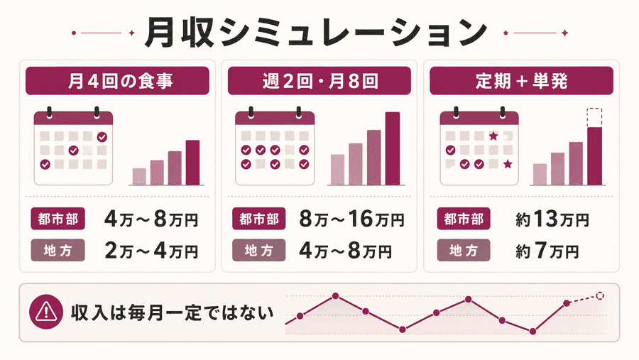 ママ活で月にいくら稼げる?月収シミュレーション
