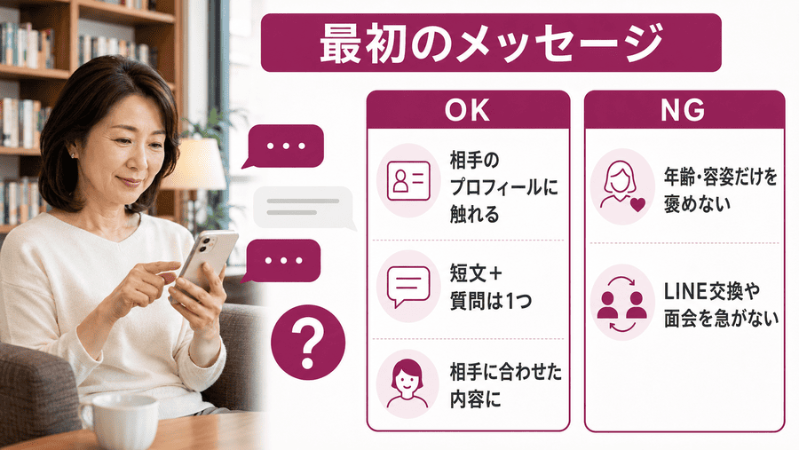 最初のメッセージはどう送る？例文とNG例