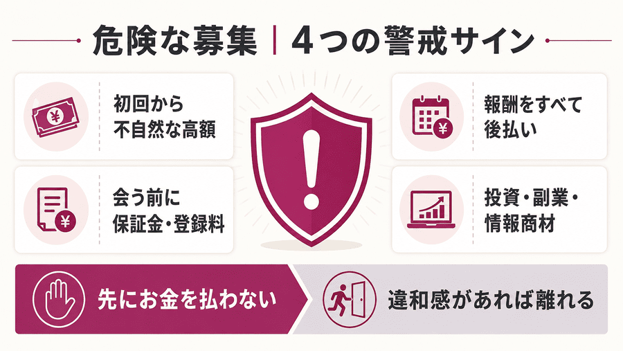 危険な募集の見分け方と安全対策