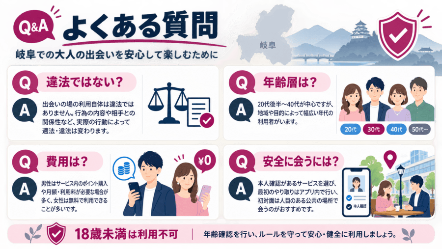 岐阜でのママ活に関するよくある質問