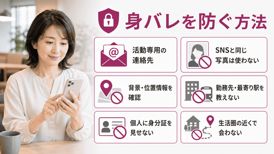 身バレを防ぎながらママ活する方法