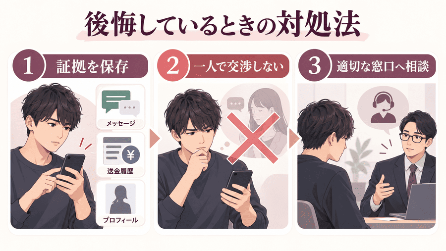 すでにママ活で後悔している場合の対処法