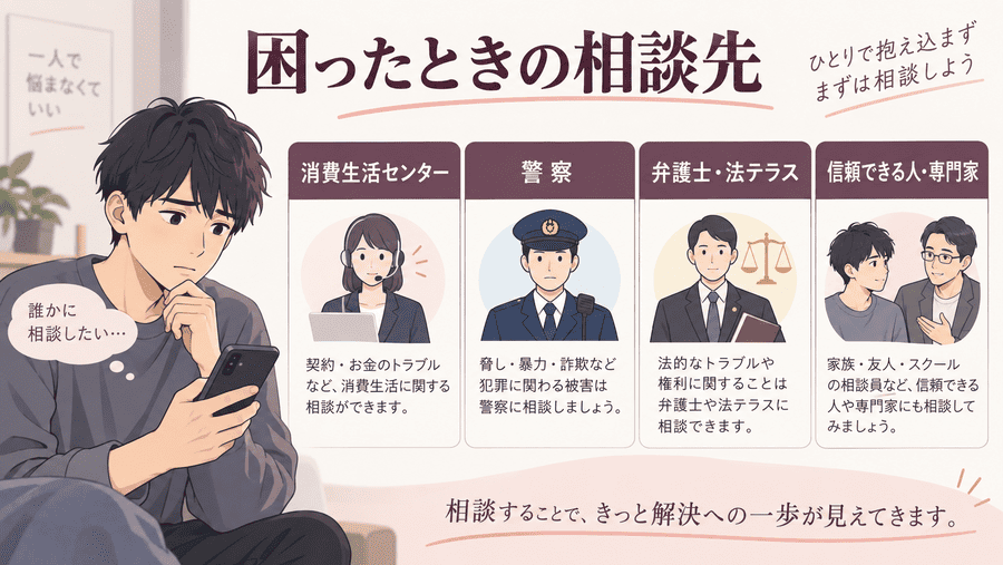ママ活で後悔したときの相談先